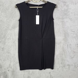 Eileen Fisher Short Shift Dress Black Size XS Cap Sleeve Ballet Neck LBD New